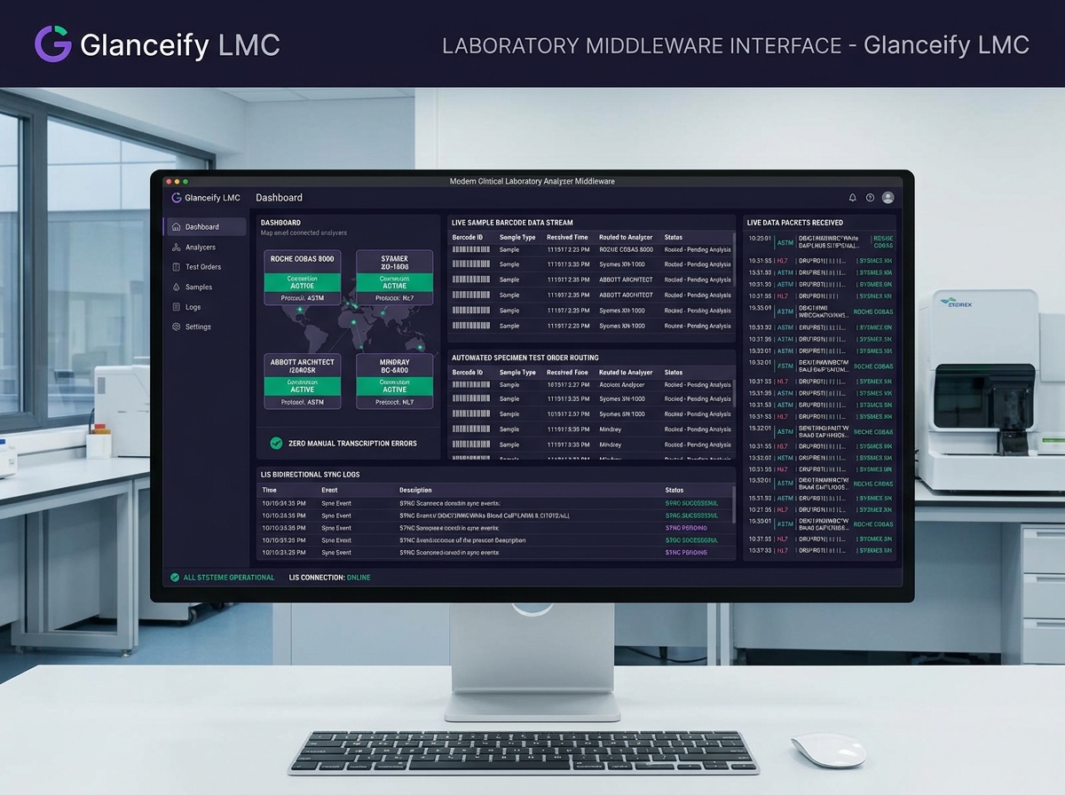 Glanceify Lab Middleware Connector (LMC) Dashboard